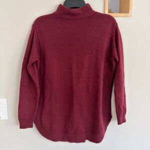 Chico's Deep Red Turtleneck Sweater